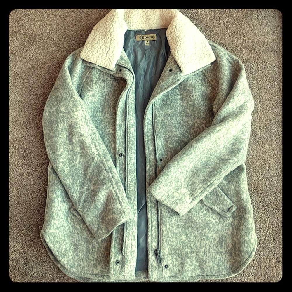 Snow leopard print coat